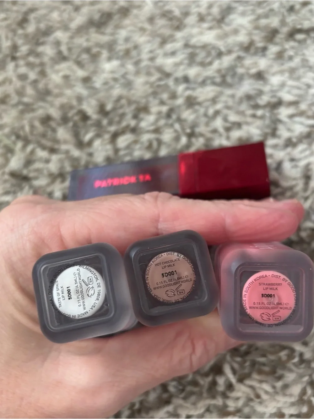 Good Light & Patrick Ta Liquid Lipstick Set - Pink Red beige transparent 4 lot
